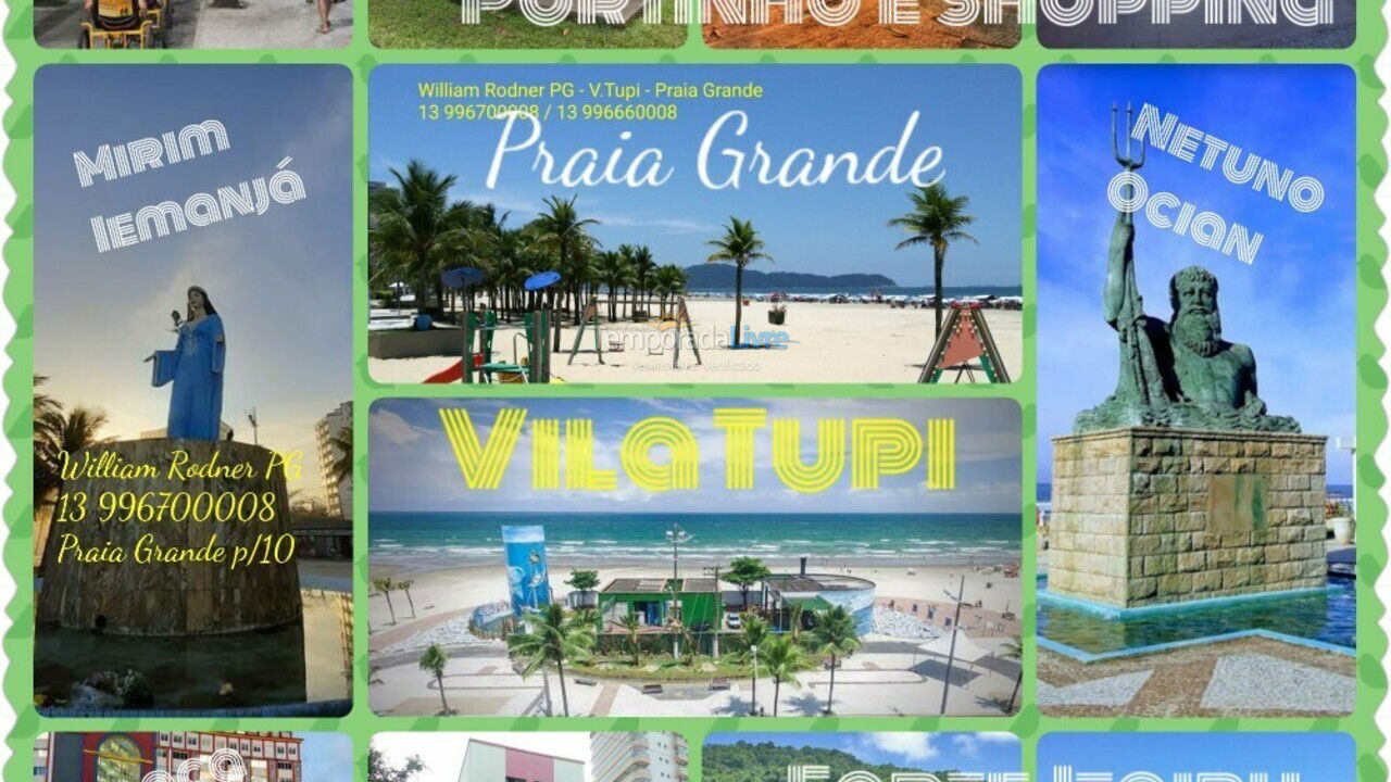 Apartamento para aluguel de temporada em Praia Grande (Vila Tupi)