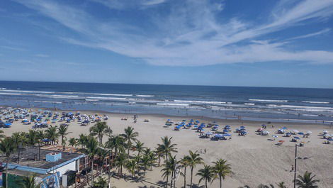 Vista para a praia da varanda gourmet