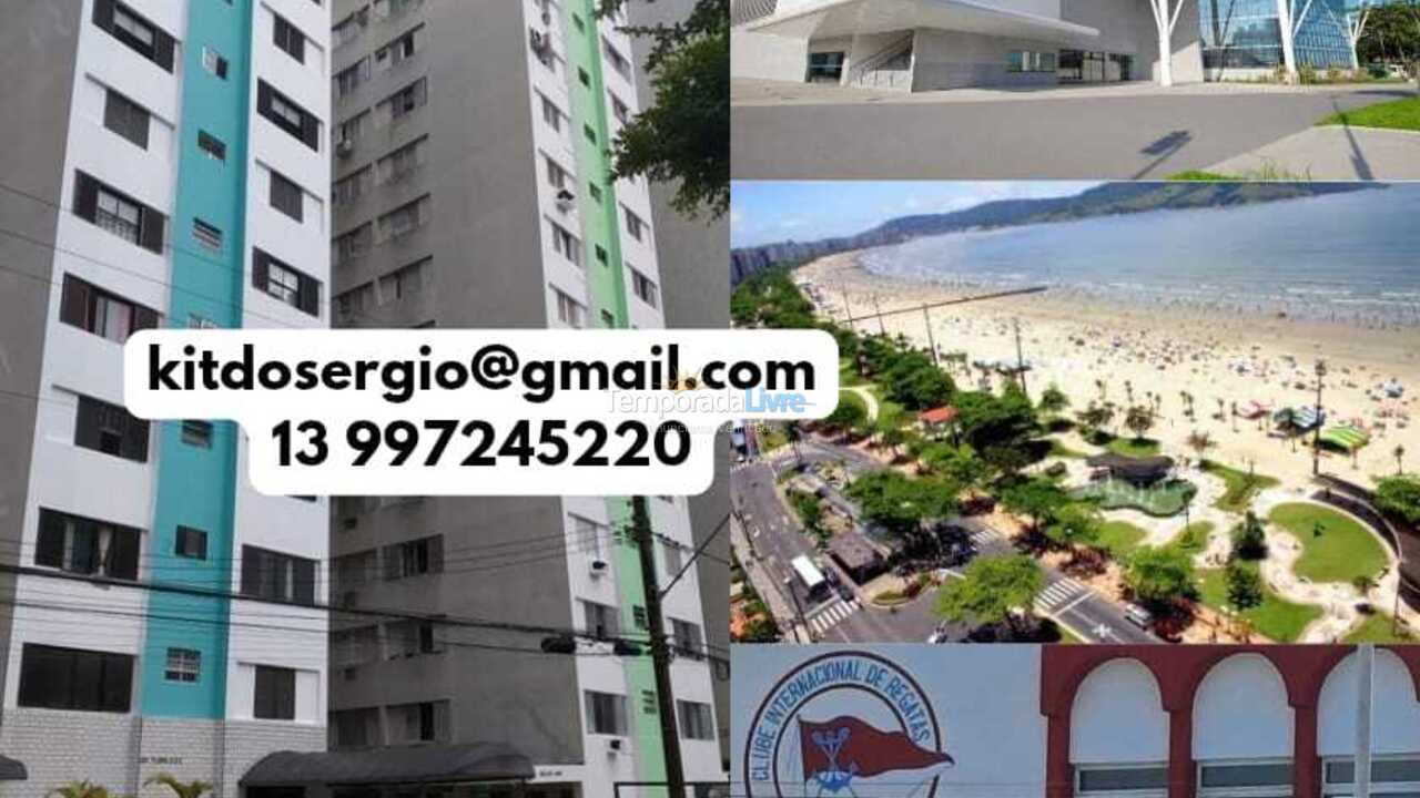 Apartamento para alquiler de vacaciones em Santos (Ponta da Praia)