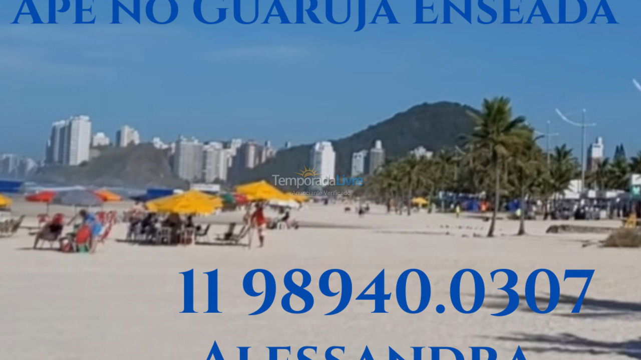 Apartamento para aluguel de temporada em Guarujá (Enseada)