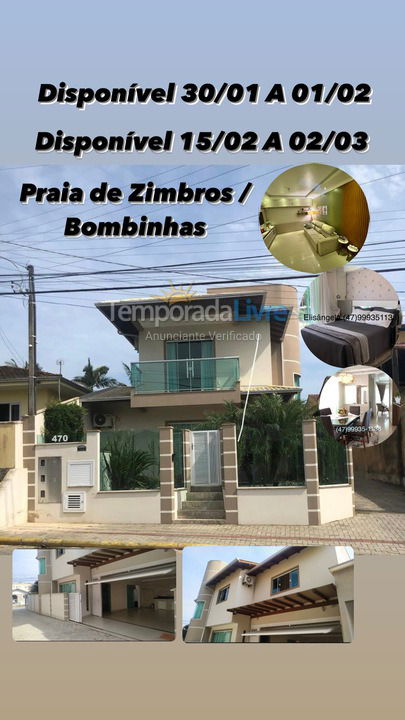 Casa para alquiler de vacaciones em Bombinhas (Praia de Zimbros)