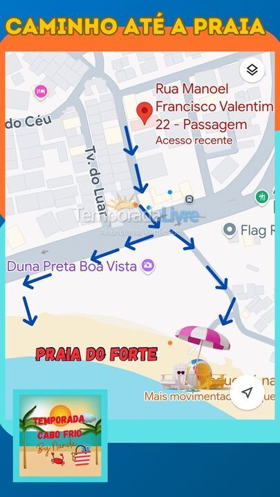 Apartamento para aluguel de temporada em Cabo Frio (Praia do Forte)