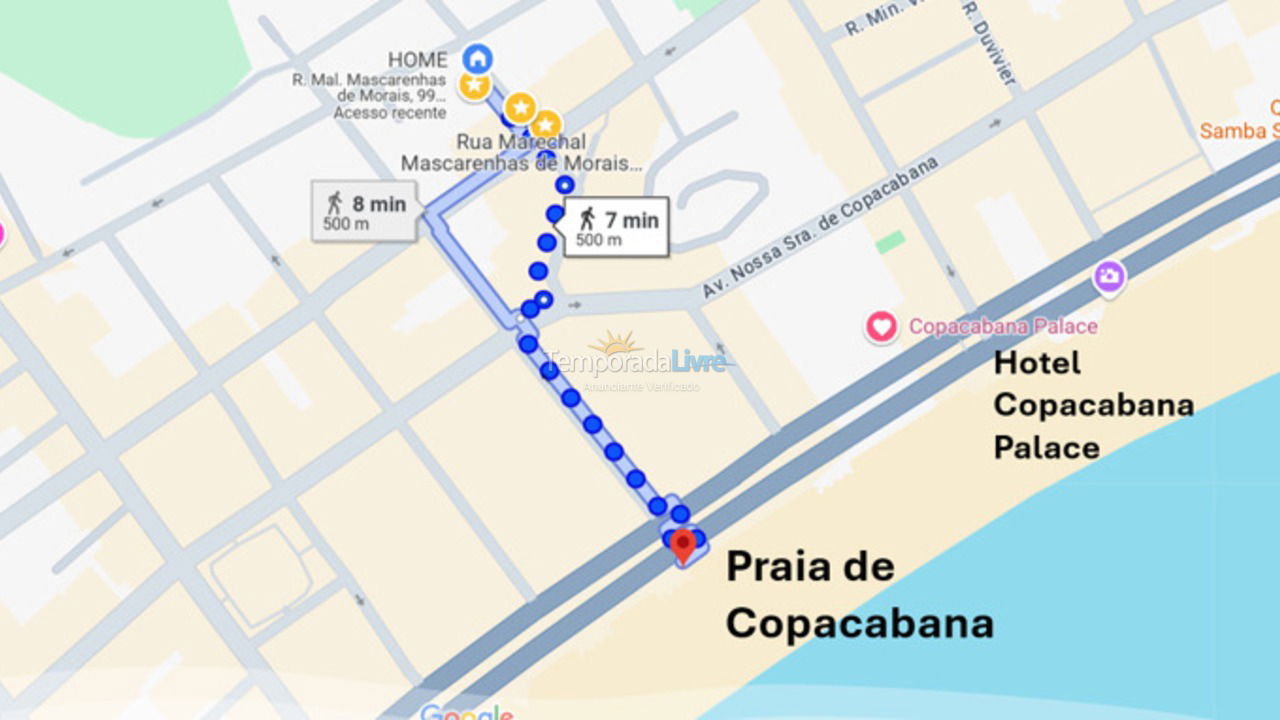 Apartamento para aluguel de temporada em Rio de Janeiro (Copacabana)