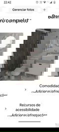 Banheiro em todos os quartos 