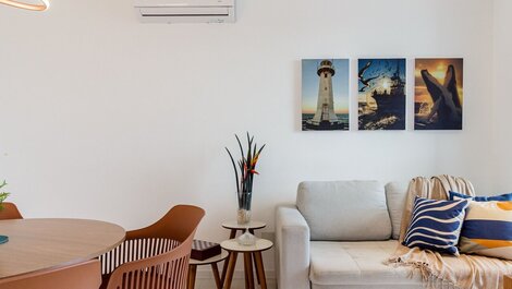 Modern apartment steps from the beach and shopping mall