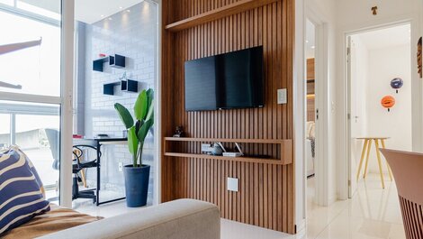 Modern apartment steps from the beach and shopping mall