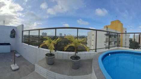 Flat para temporada a 110 metros das Praias de Intermares - Cabedelo