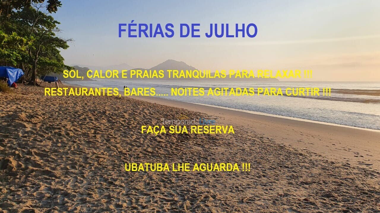 Apartment for vacation rental in Ubatuba (Praia das Toninhas)