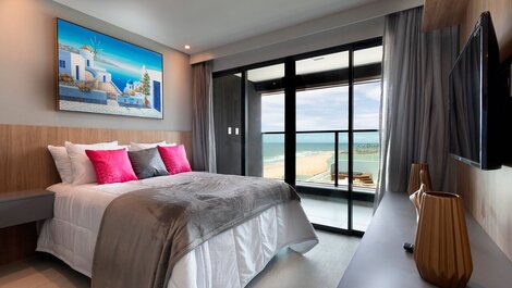 Estudio de arte con vistas al mar y balcón de carpediem