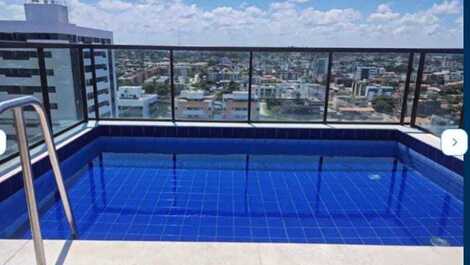 Loft alto padrão com vista panorâmica da cobertura para o mar