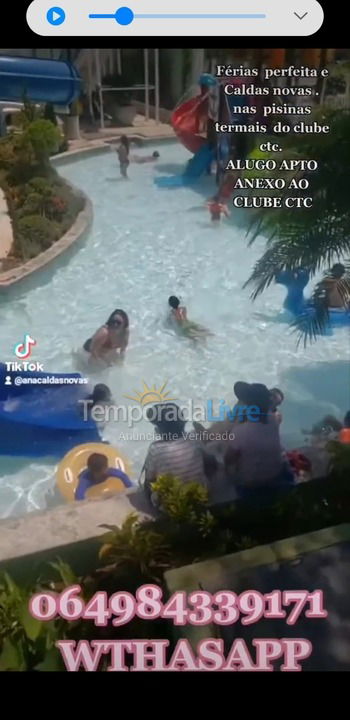 Apartamento para aluguel de temporada em Caldas Novas (Anexo Clube Ctc)