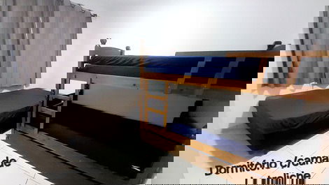2° dormitório ....com cama de casal / treliche e um colchão de solteiro avulso 