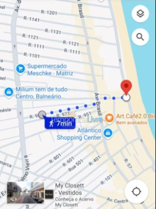 Apartamento para aluguel de temporada em Balneário Camboriú (Praia Central)