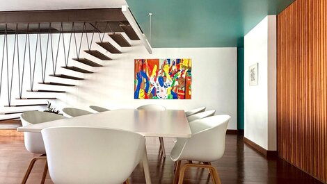 Duplex ate 10 pessoas com terraço e churrasqueira
