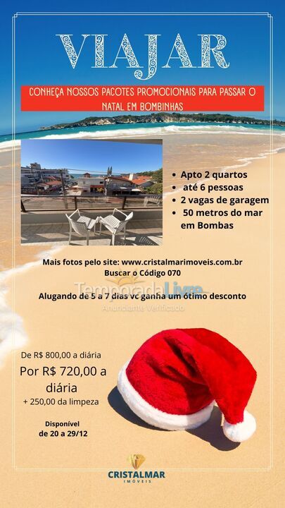 Apartamento para alquiler de vacaciones em Bombinhas (Praia de Bombas)