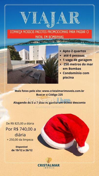 Apartamento para aluguel de temporada em Bombinhas (Praia de Bombas)