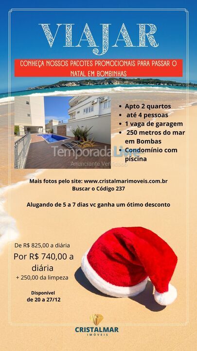 Apartamento para aluguel de temporada em Bombinhas (Praia de Bombas)