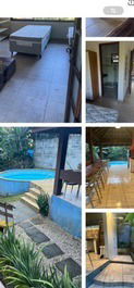 Aréa de lazer e quartos (suites)