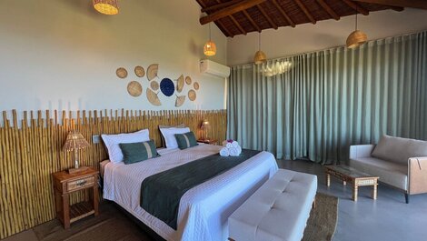 Luxo Caraíva: 7 suítes, piscina &amp; vista rio‐mar