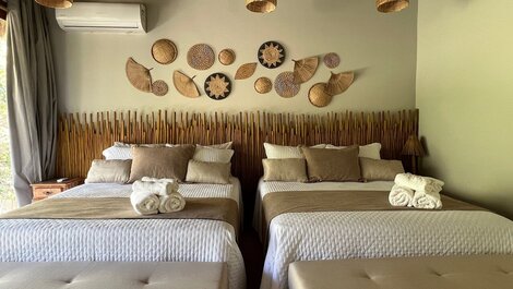 Luxo Caraíva: 7 suítes, piscina &amp; vista rio‐mar
