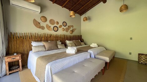 Luxo Caraíva: 7 suítes, piscina &amp; vista rio‐mar