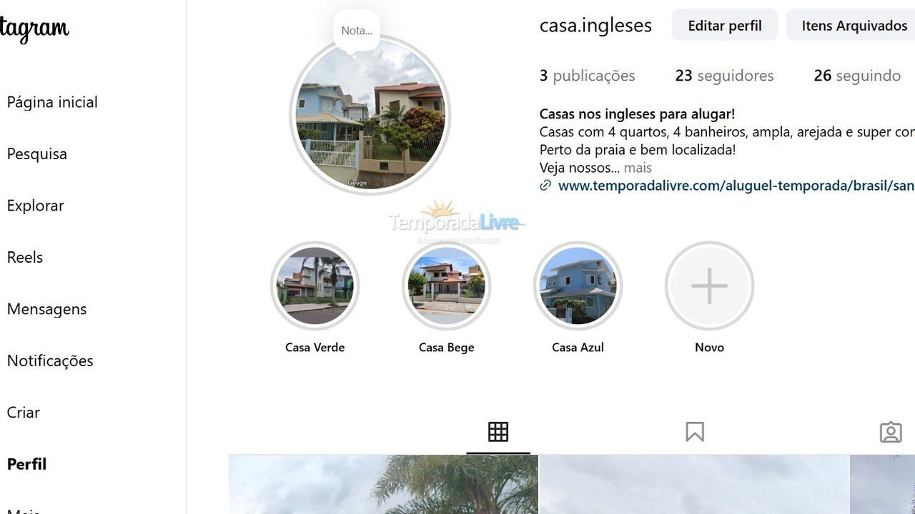 Casa para aluguel de temporada em Florianopolis (Praia dos Ingleses)