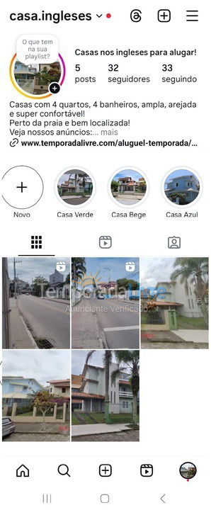 House for vacation rental in Florianopolis (Praia dos Ingleses)
