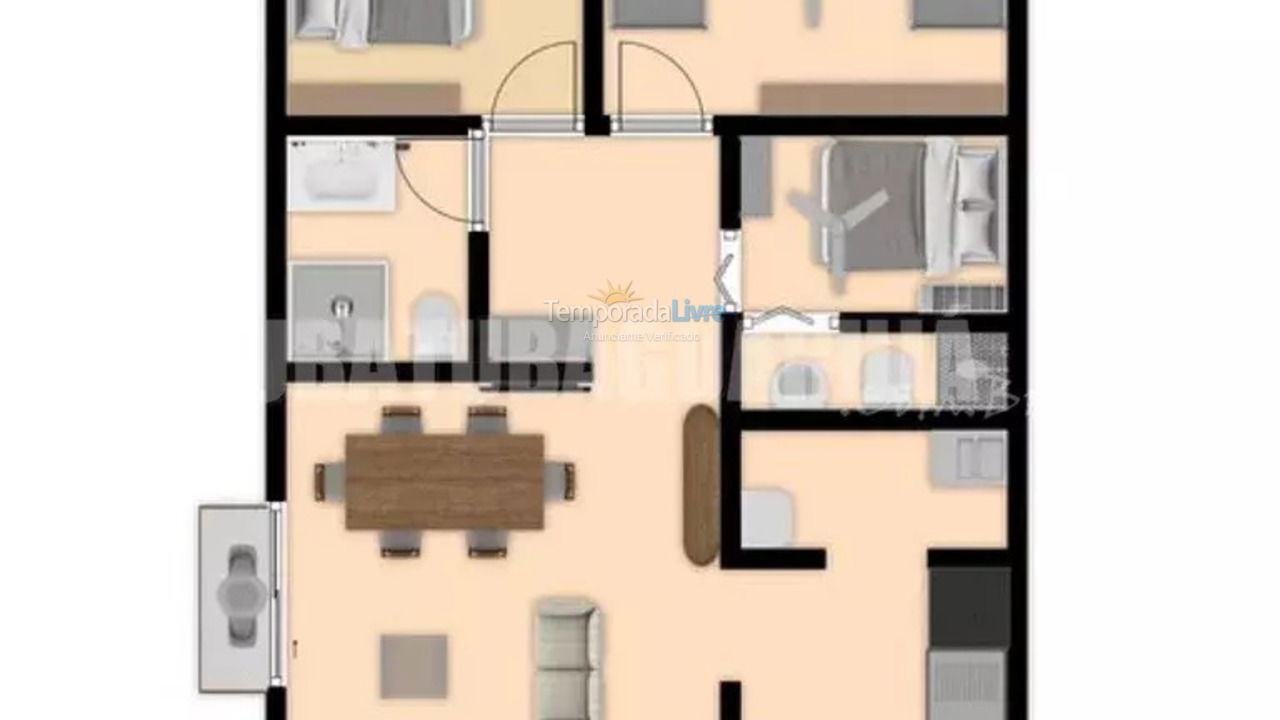 Apartamento para aluguel de temporada em Guaruja (Jardim Belmar)