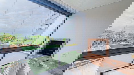 Lindo ap de dois quartos, de frente e com vista para o mar (C131)