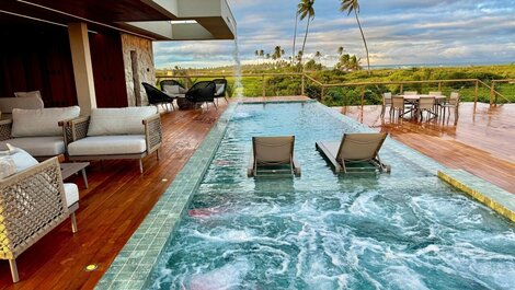 Beachfront Mansion with 8 Suites in Alphaville Guarajuba