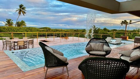 Beachfront Mansion with 8 Suites in Alphaville Guarajuba