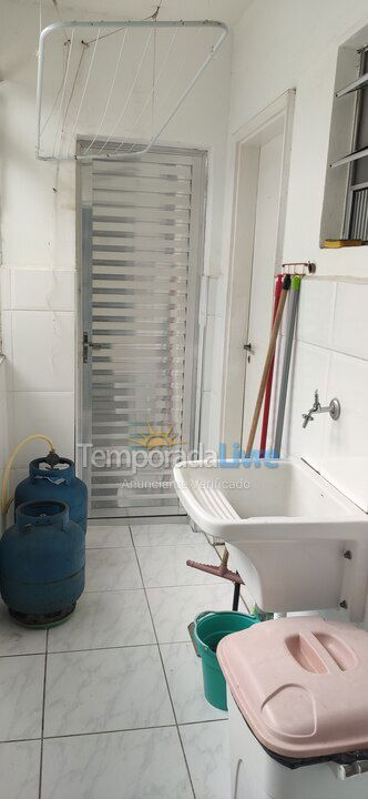 Area de serviço Apartamento para alquiler de vacaciones em Guarujá (Enseada)