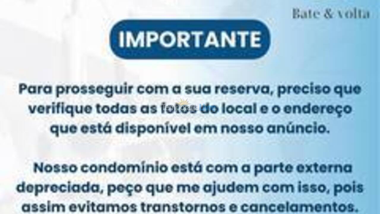 Apartamento para aluguel de temporada em Bertioga (Vista Linda)