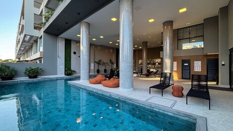 155 - Beautiful apartment 50 meters from the sea with 02 suites in Canto Grande
