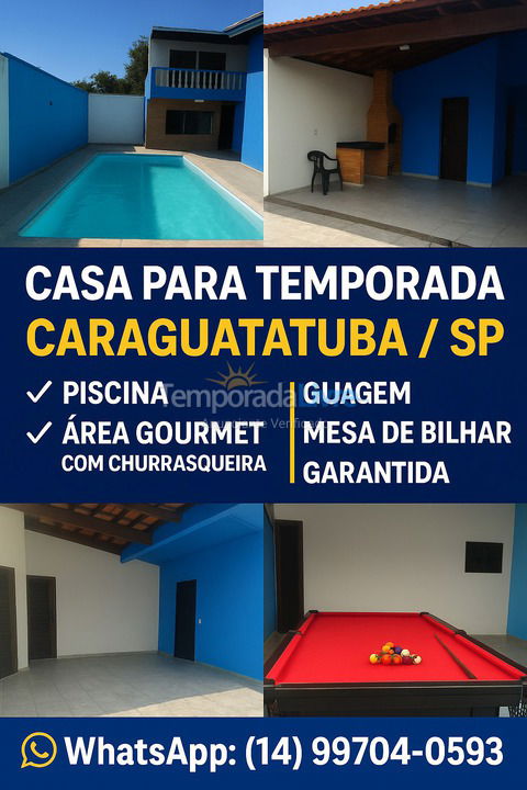 Casa para aluguel de temporada em Caraguatatuba (Porto Novo)