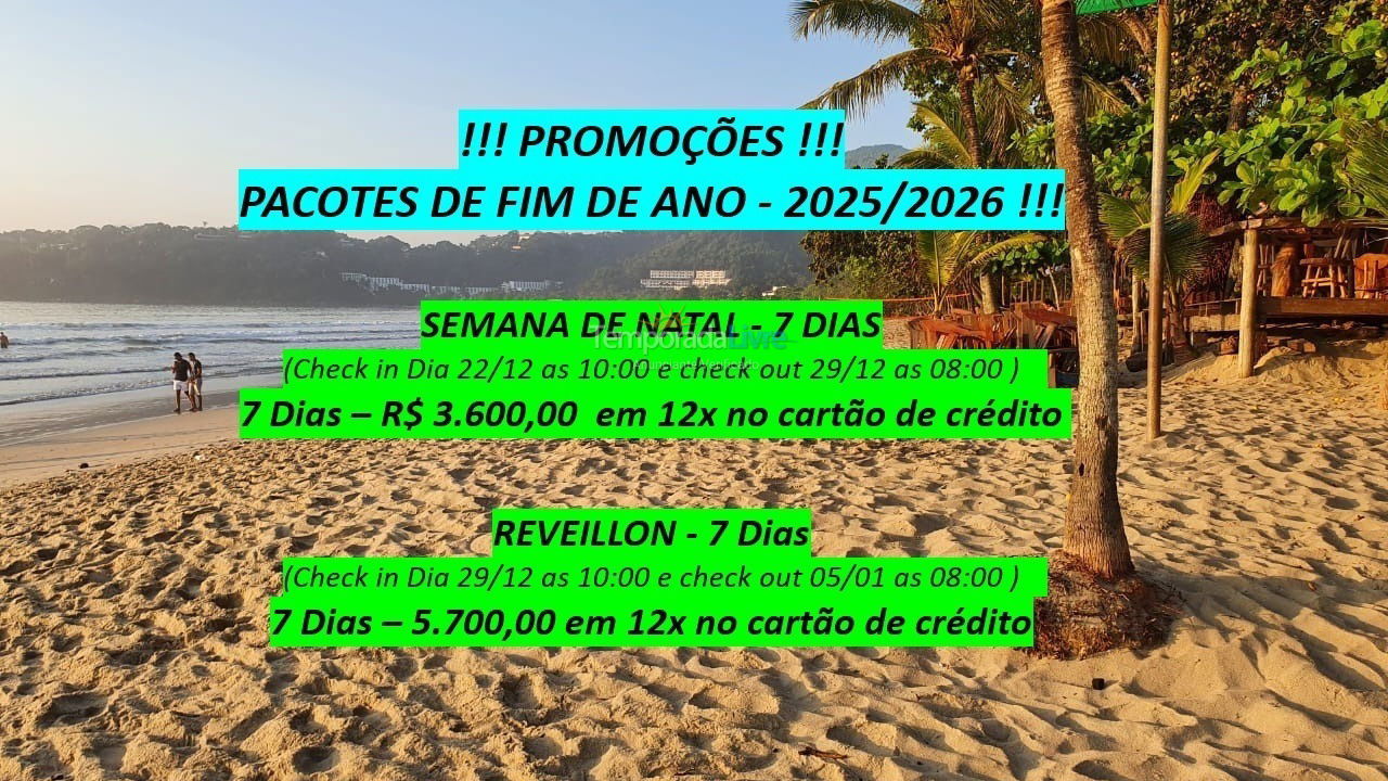 Apartamento para alquiler de vacaciones em Ubatuba (Praia das Toninhas)