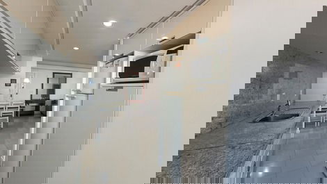 Apartamento 02 dormitórios com vista mar para 6 pessoas