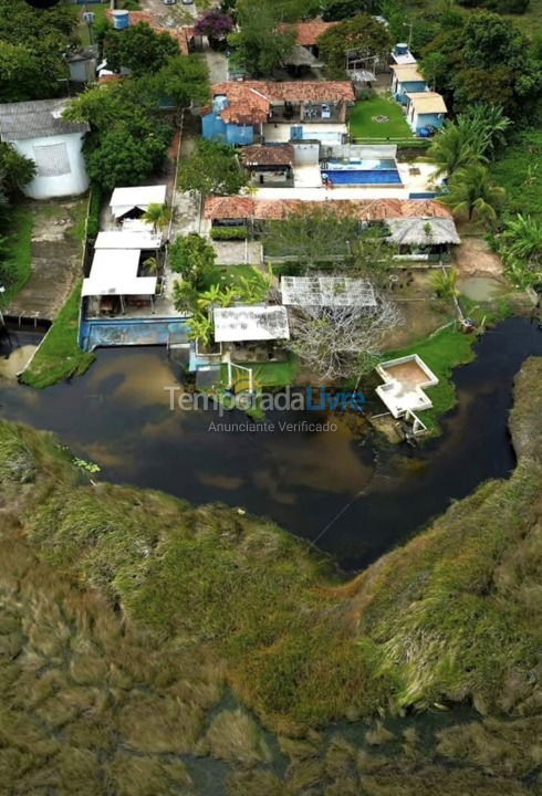 Vista aérea do nosso ecopark chácara niquim Casa para aluguel de temporada em Barra de São Miguel (Barra de São Miguel)