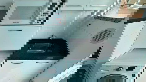 Apartamento com 3 dormitórios climatizados em Bombas para 8 pessoas