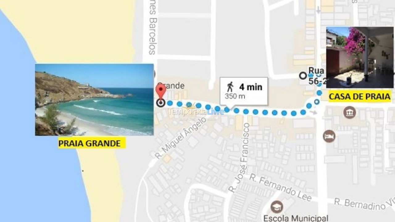 Casa para alquiler de vacaciones em Arraial do Cabo (Praia Grande)