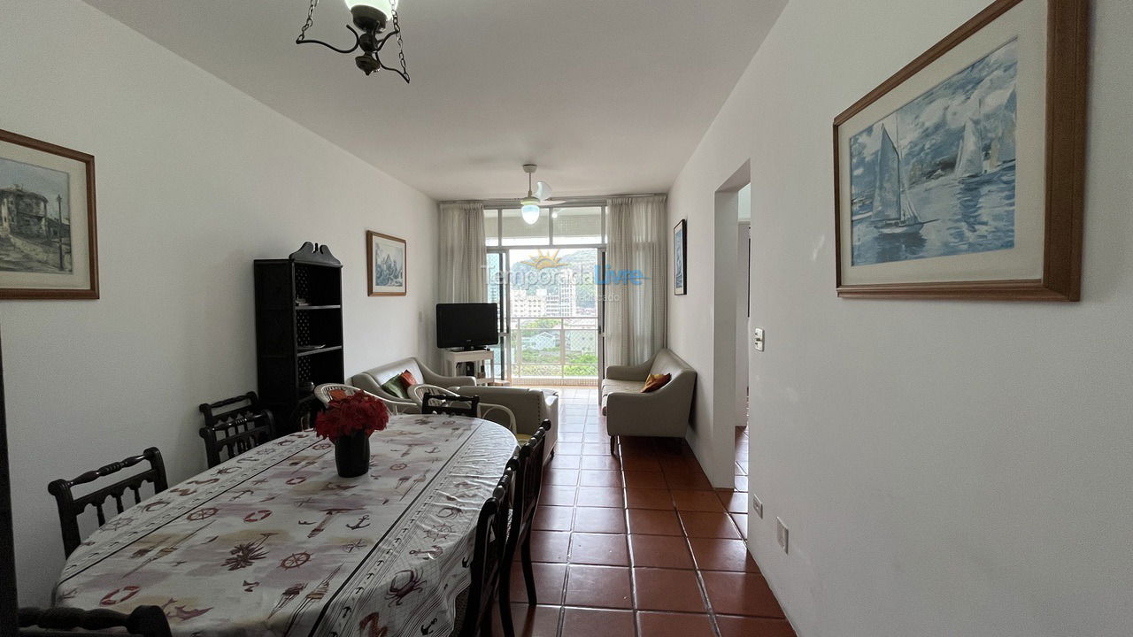 Sala de jantar Apartamento para aluguel de temporada em Guarujá (Pitangueiras)