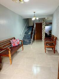 Casa na quadra do mar, vista incrível, wi-fi, mesa de sinuca