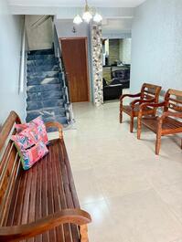 Casa na quadra do mar, vista incrível, wi-fi, mesa de sinuca