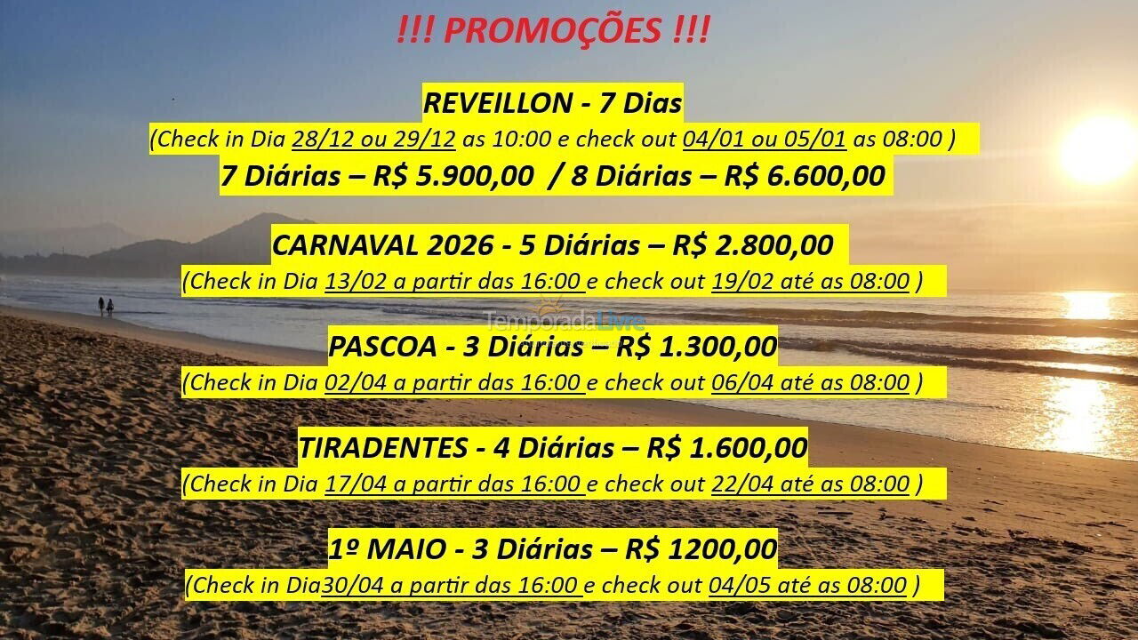 Apartamento para aluguel de temporada em Ubatuba (Praia das Toninhas)