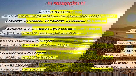 Apartamento Praia das Toninhas, 130m do mar, 2 dormitórios e com WI-FI