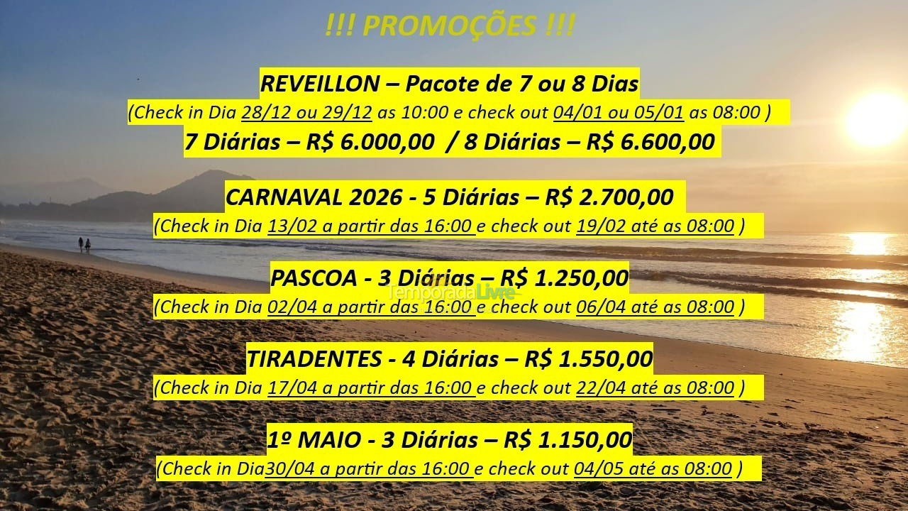 Apartamento para alquiler de vacaciones em Ubatuba (Praia das Toninhas)