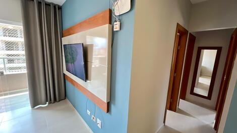 Sala estar e acesso aos quartos e banheiro