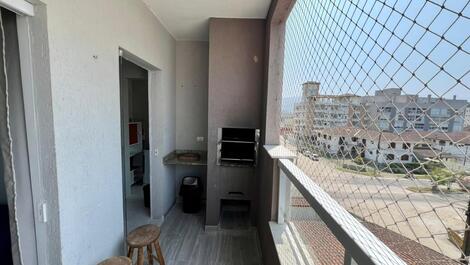 Sacada e churrasqueira privativa do apartamento