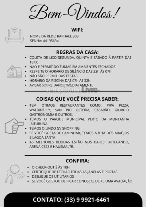 Apartment for vacation rental in Governador Valadares (Jardim Atalaia)