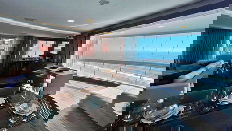 Ed. Number One: 4 quartos frente mar // churrasqueira // 3 vagas